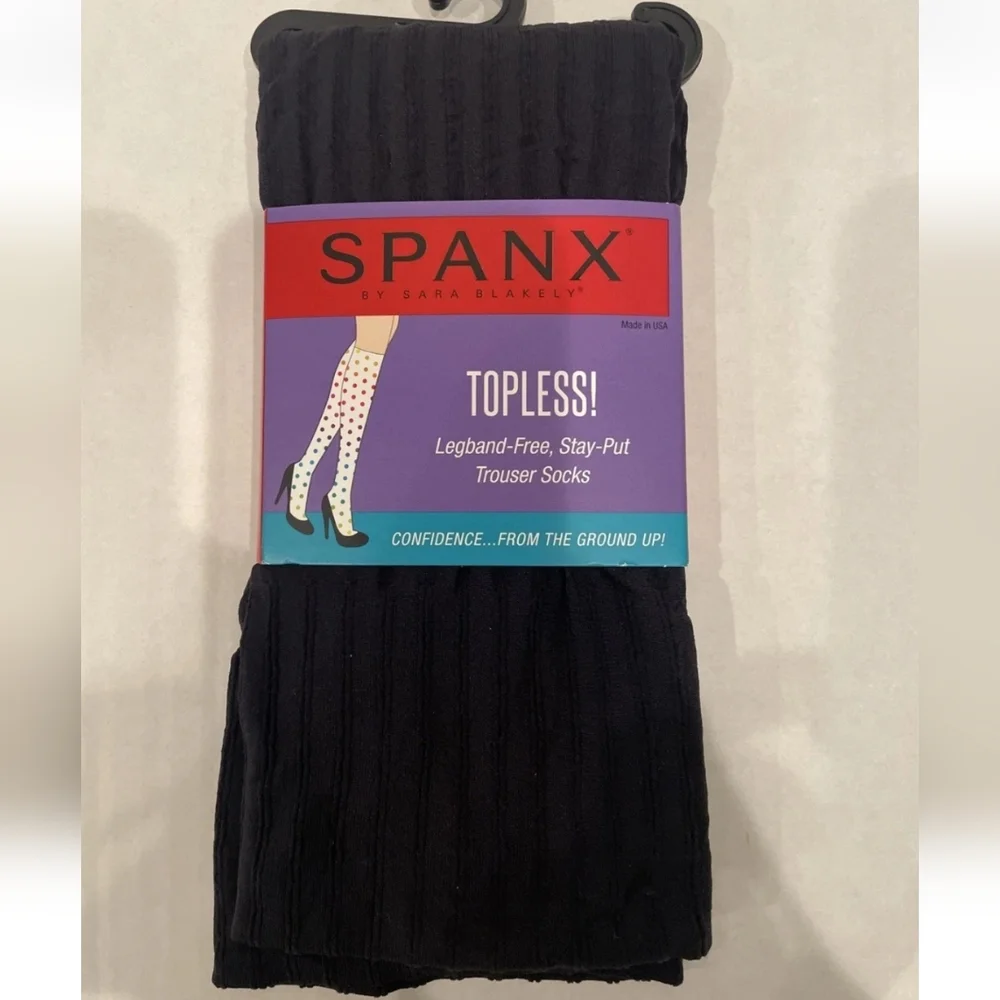 SPANX Topless Black Rib Trouser Socks